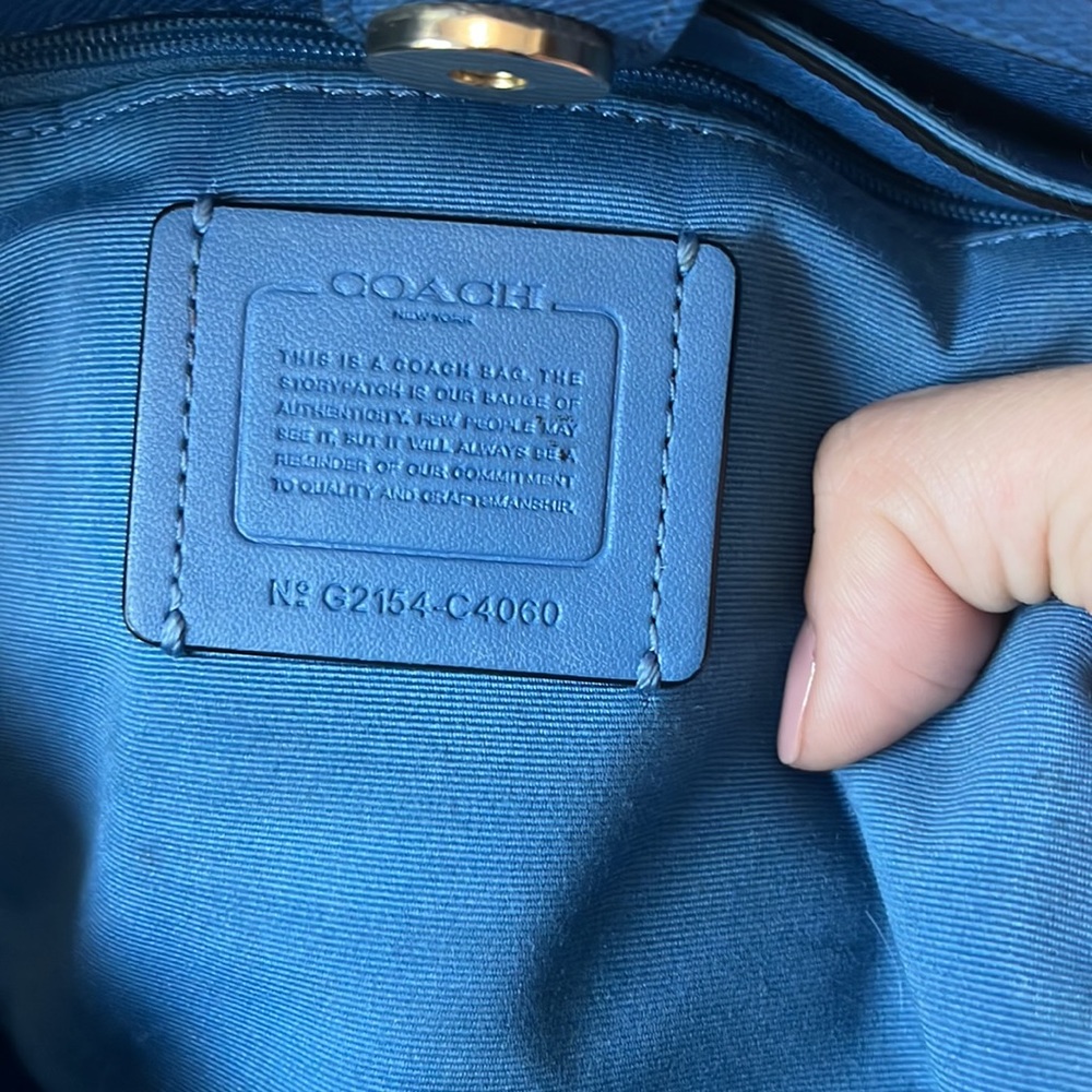 Coach Horse & Carriage Tote27 Denim Print - Picture 11 of 12